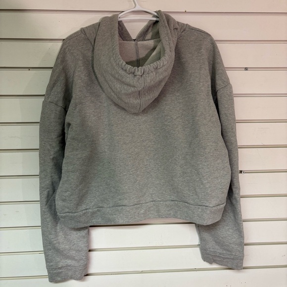 Vans Womens L Grey Cropped Hoodie Easter Pastel Strings Spring Crop Oversized - Picture 9 of 9